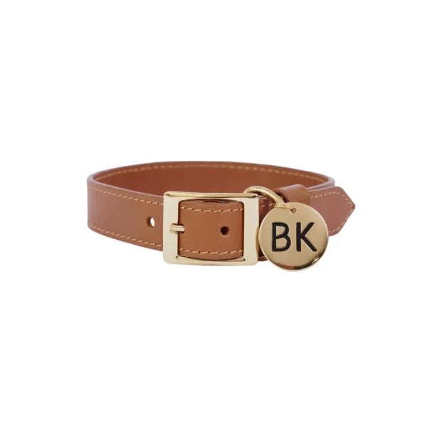 Collar Cuero Honey Brown